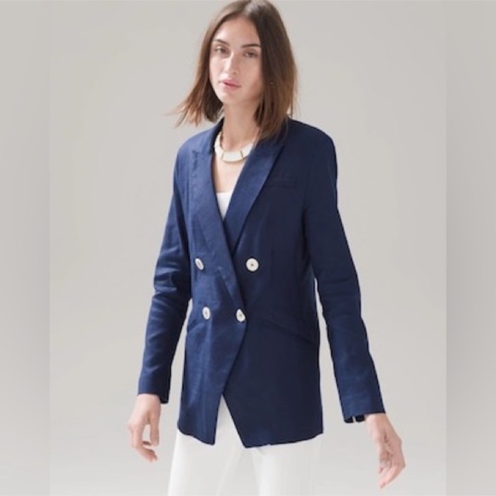 WHBM NWOT Linen blazer size 8
